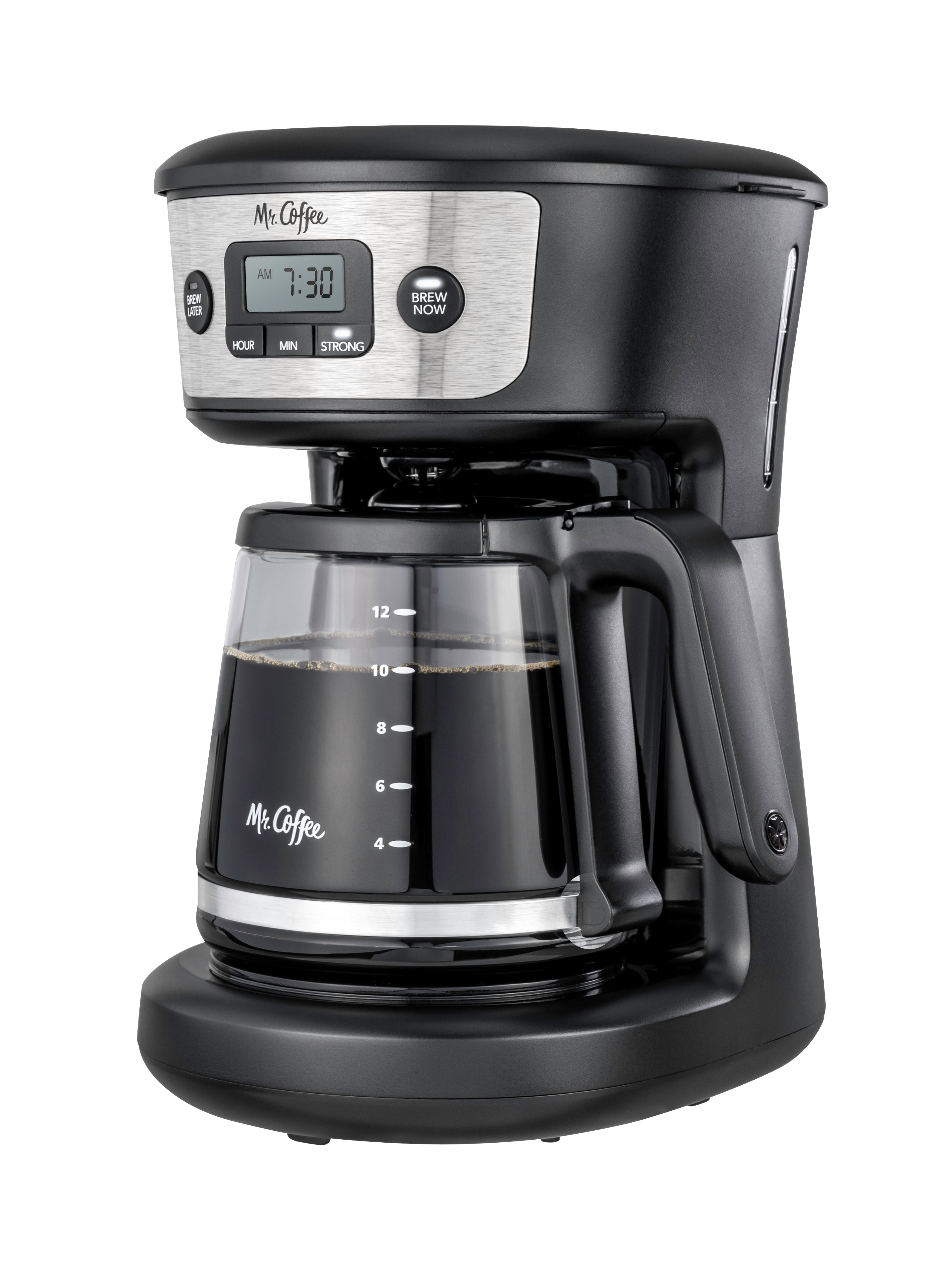 Mr. Coffee 12-Cup Programmable Coffeemaker with Strong Brew Selector