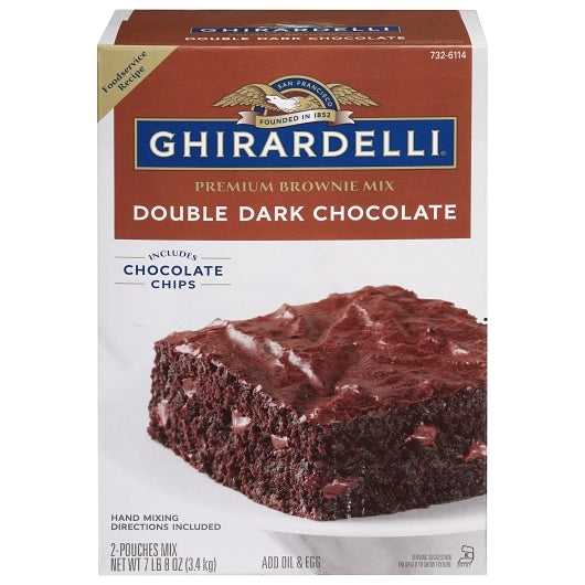 Ghirardelli Double Dark Chocolate Brownie Mix, 7.5 Pound