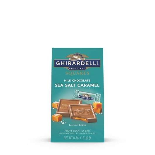 Ghirardelli Milk Chocolate Sea Salt Caramel Squares Medium Bag, 0.33 Pound
