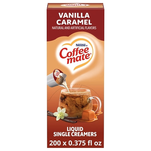 Coffee Mate Vanilla Caramel Single Serve Liquid Creamer, 18.7 Fluid Ounce