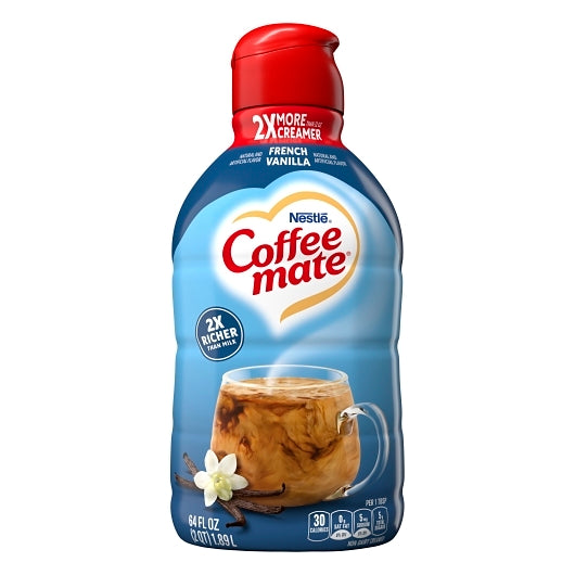 Coffee Mate Non Dairy French Vanilla Liquid Creamer, 64 Fluid Ounce