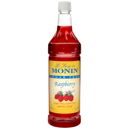 Monin Sugar-Free Raspberry Syrup, 1 Liter