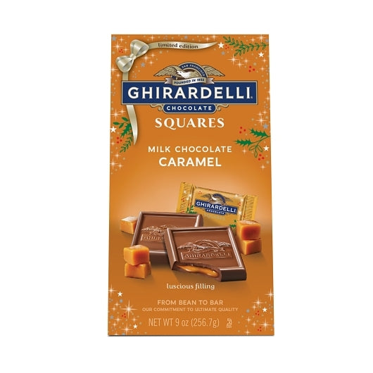 Ghirardelli Holiday Milk Chocolate Caramel Square, 0.56 Pound