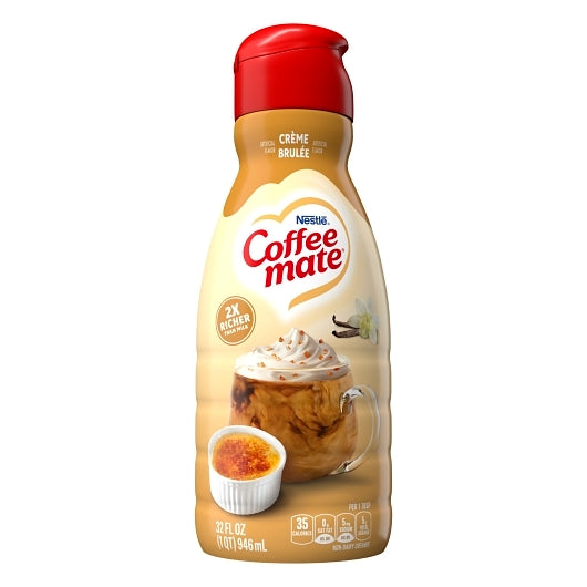 Coffee Mate Creme Brulee Liquid Creamer, 32 Fluid Ounce