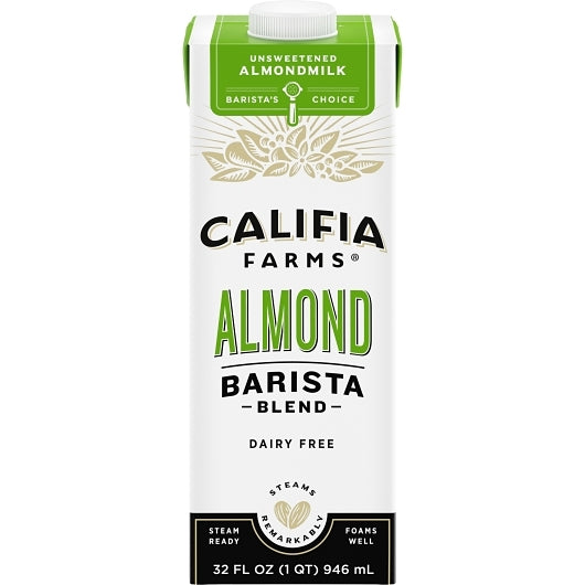 Califia Farms Unsweetened Almond Milk Barista Blend, 32 Fluid Ounce