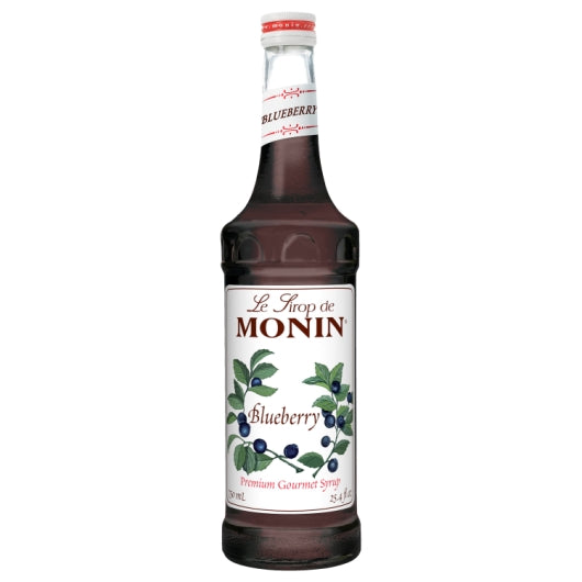 Monin Blueberry Flavor Syrup, Glass, 750 Milliliter
