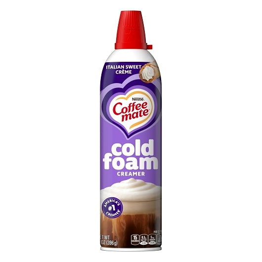 Coffee Mate Foaming Creamer Sweet Creme Bottles, 14 Ounce