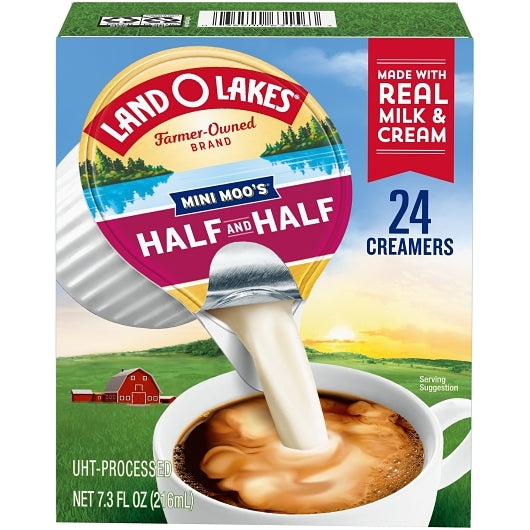 Land O Lakes Mini Moo's Cream Half And Half Single Serve, 7.3 Fluid Ounce